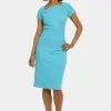 Maggy London Ruched Cap Sleeve Midi Dress -Jewelry Accessories 569bbd15 aba5 4bf3 bbc0 ecda4ba966fc