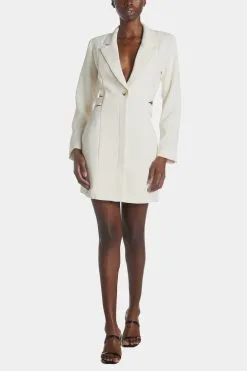 Current Air Long Sleeve Open Back Blazer Mini Dress