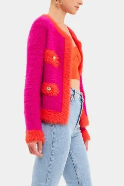 Endless Rose Fuzzy Colorblock Cardigan -Jewelry Accessories 5d0fe7e4 0097 4e91 ae9e fc40f2b7fe95