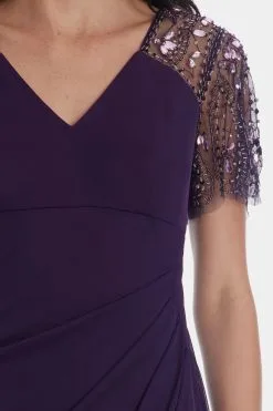 XSCAPE Long Beaded Flutter Sleeve Dress 14 XSCAPE Long Beaded Flutter Sleeve Dress -Jewelry Accessories 5e375932 f17e 4fc9 b211 26347c22d2c3