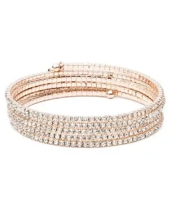Anne Klein Rose Gold-Tone Crystal Coil Bracelet -Jewelry Accessories 60377209 887 1761141 2