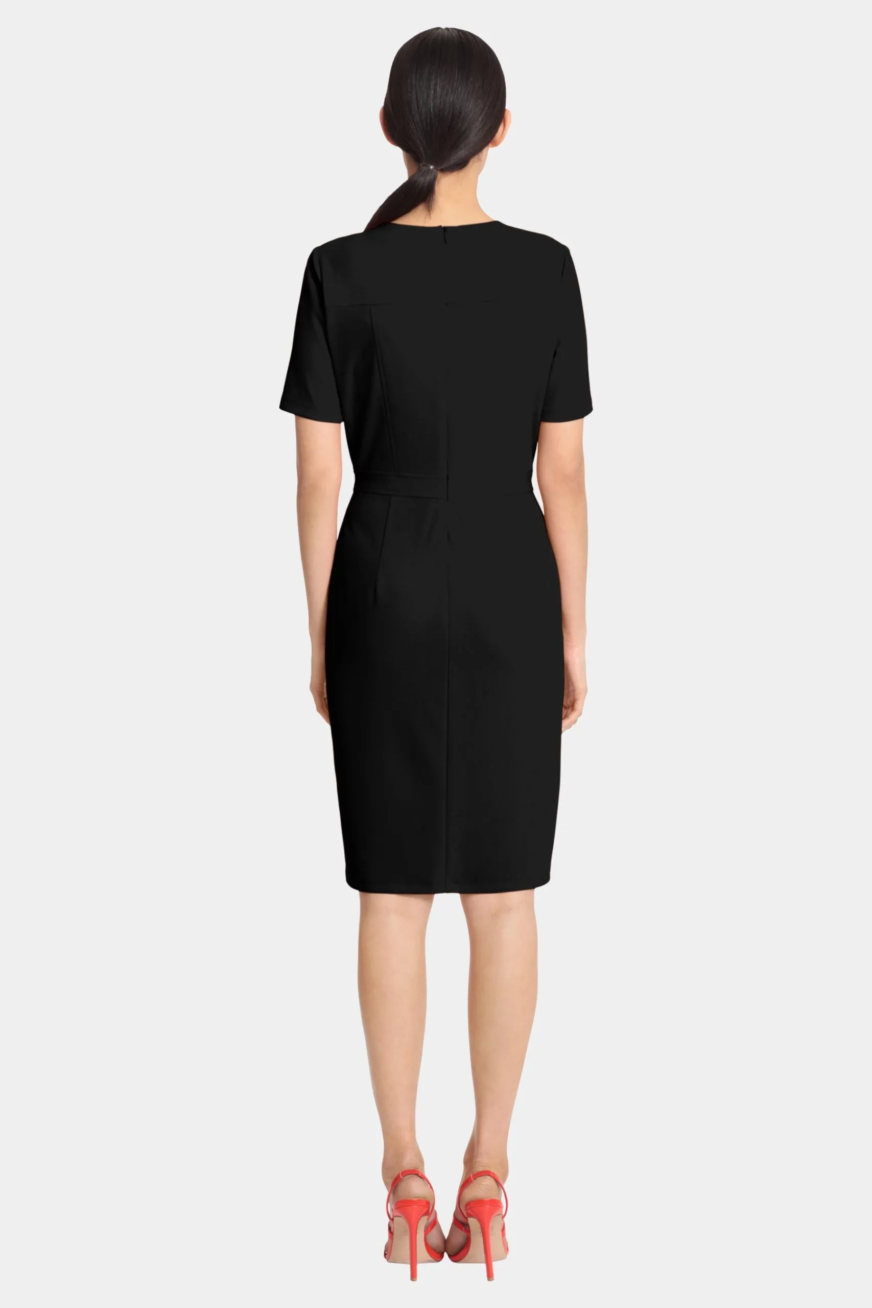 Maggy London Faux Wrap Skirt Midi Dress 5 Maggy London Faux Wrap Skirt Midi Dress - Image 3