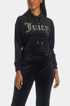Juicy Couture Bling Velour Pullover Hoodie