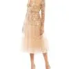 Mac Duggal Long Sleeve Midi Dress -Jewelry Accessories 67547 1831172 1