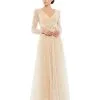 Mac Duggal Long Sleeve A-Line Gown 2 Mac Duggal Long Sleeve A-Line Gown -Jewelry Accessories 67859 1755358 1