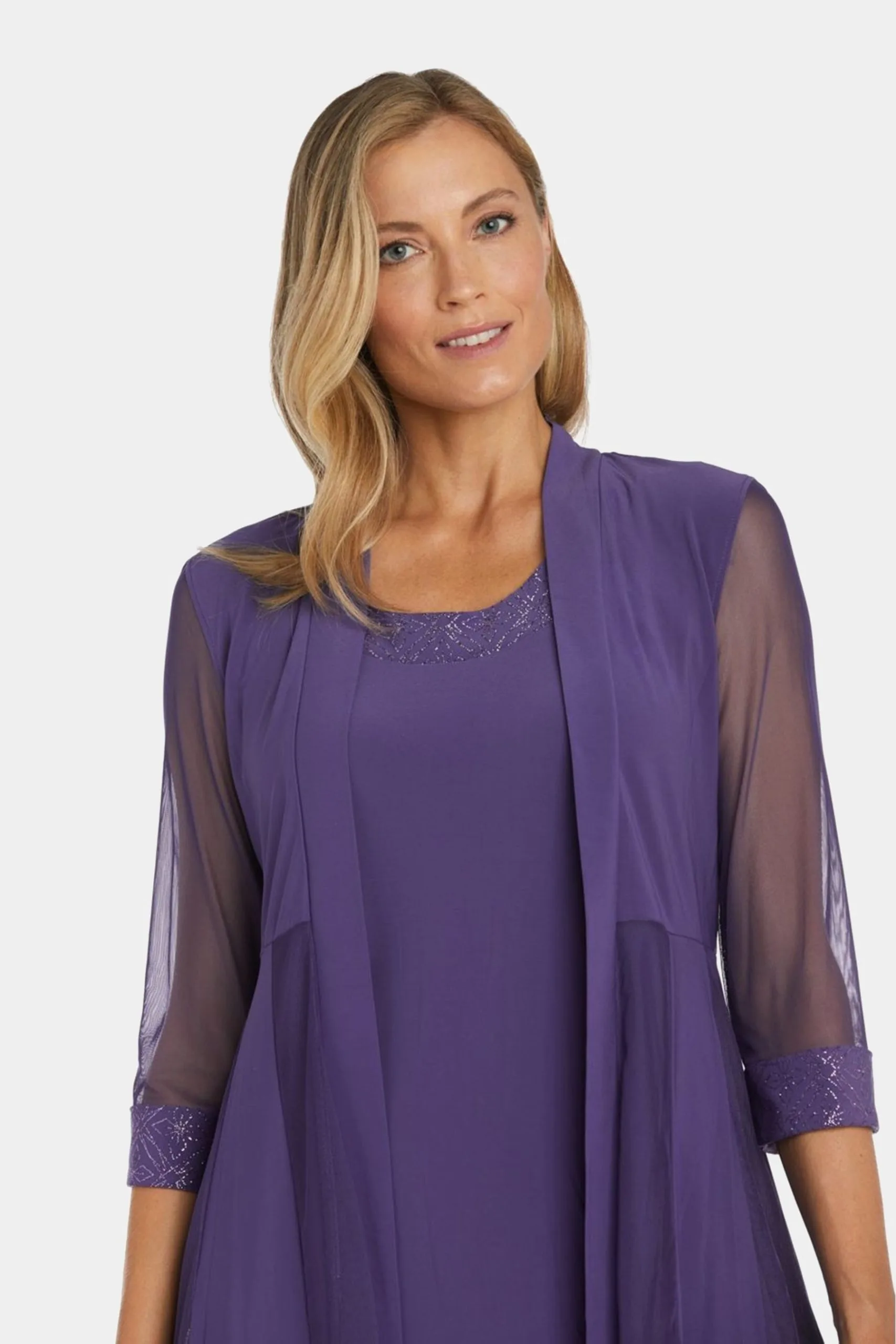 R&M Richards Shift Dress With Sparkling Neckline And Soft Jacket 8 R&M Richards Shift Dress With Sparkling Neckline And Soft Jacket - Image 6