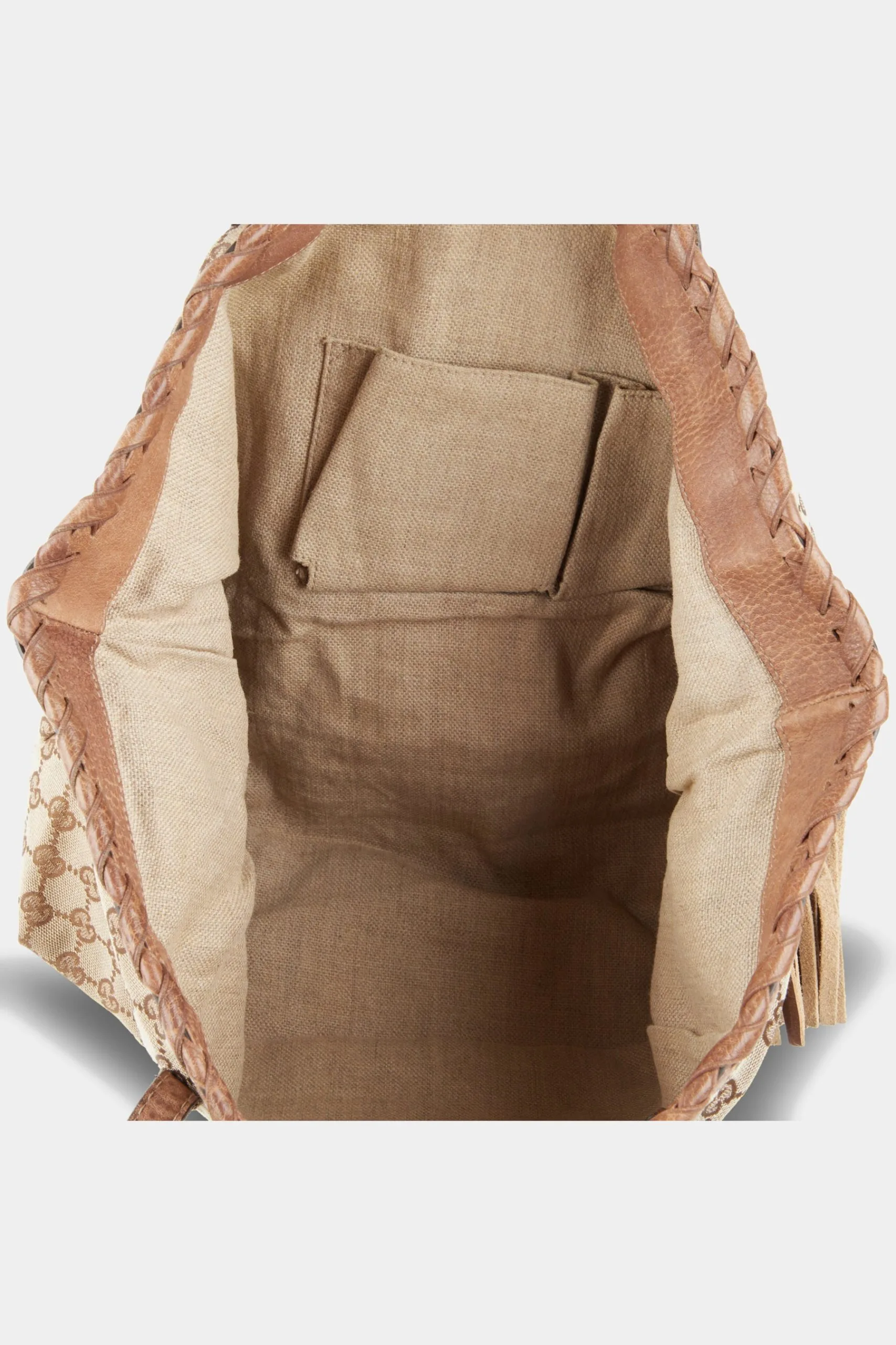 Gucci Bamboo Tassel GG Canvas Tote Bag 4 Gucci Bamboo Tassel GG Canvas Tote Bag - Image 2