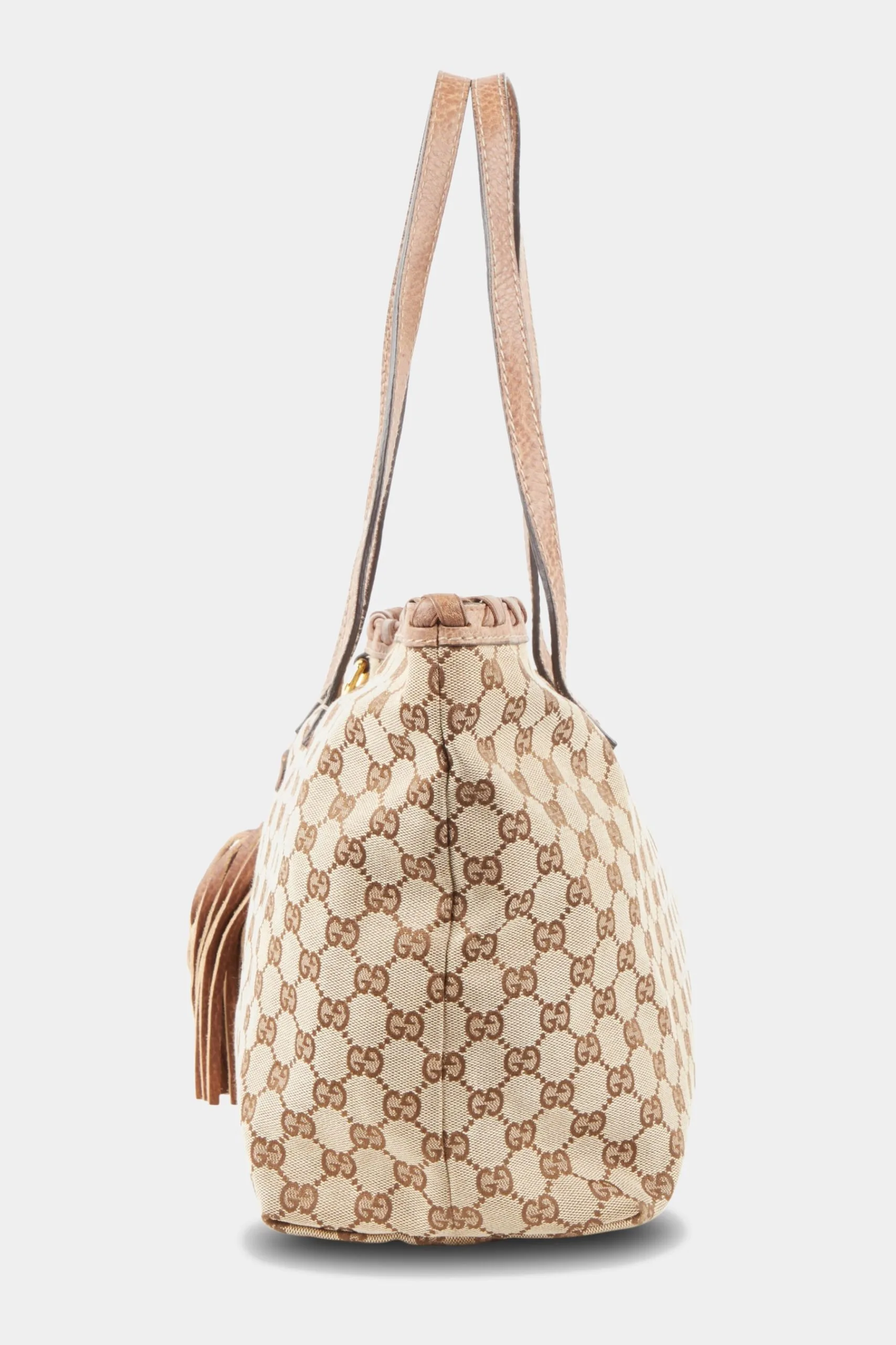 Gucci Bamboo Tassel GG Canvas Tote Bag 7 Gucci Bamboo Tassel GG Canvas Tote Bag - Image 5