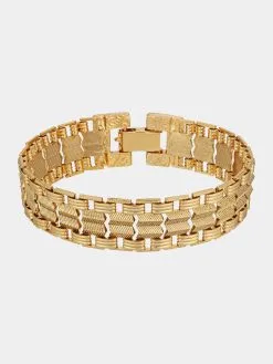 1928 Jewelry Gold Tone Swagged Chain Bracelet