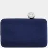 NINA Crystal Clasp Satin Minaudriere
