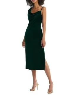 Social Bridesmaids Asymmetrical One-Shoulder Velvet Midi Slip Dress -Jewelry Accessories 8212 1755358 12 86e2d322 1228 44b0 b849 0cfdf3b032f6