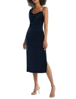 Social Bridesmaids Asymmetrical One-Shoulder Velvet Midi Slip Dress -Jewelry Accessories 8212 1755358 9 cea8f951 e460 45e6 ba40 9acfe52089dc