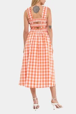 English Factory Check Print Smocked Dress -Jewelry Accessories 843074dc f7fb 4c07 a229 0ee3e0f9cb90