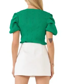 Endless Rose Floral Puff Short Sleeve Cardigan -Jewelry Accessories 84cf9e19 0bf2 4b96 a2c0 98448a19f5f6