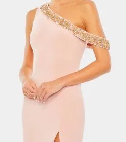 Mac Duggal Beaded Drop Shoulder Jersey Gown -Jewelry Accessories 89db6ca8 2c47 4fae a798 c58b20af1c2f