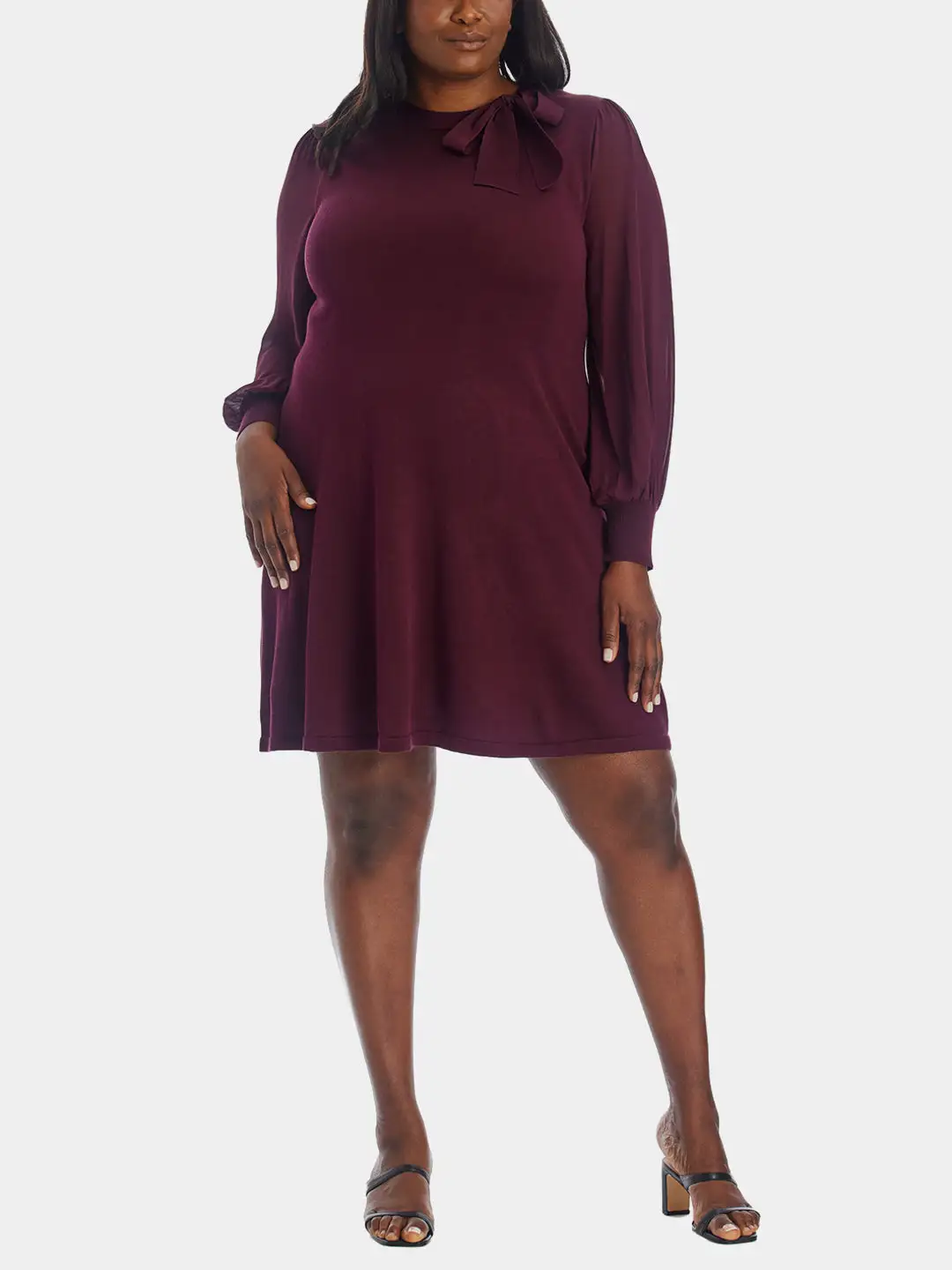 CeCe Long Sleeve A-Line Sweater Dress 4 CeCe Long Sleeve A-Line Sweater Dress - Image 2