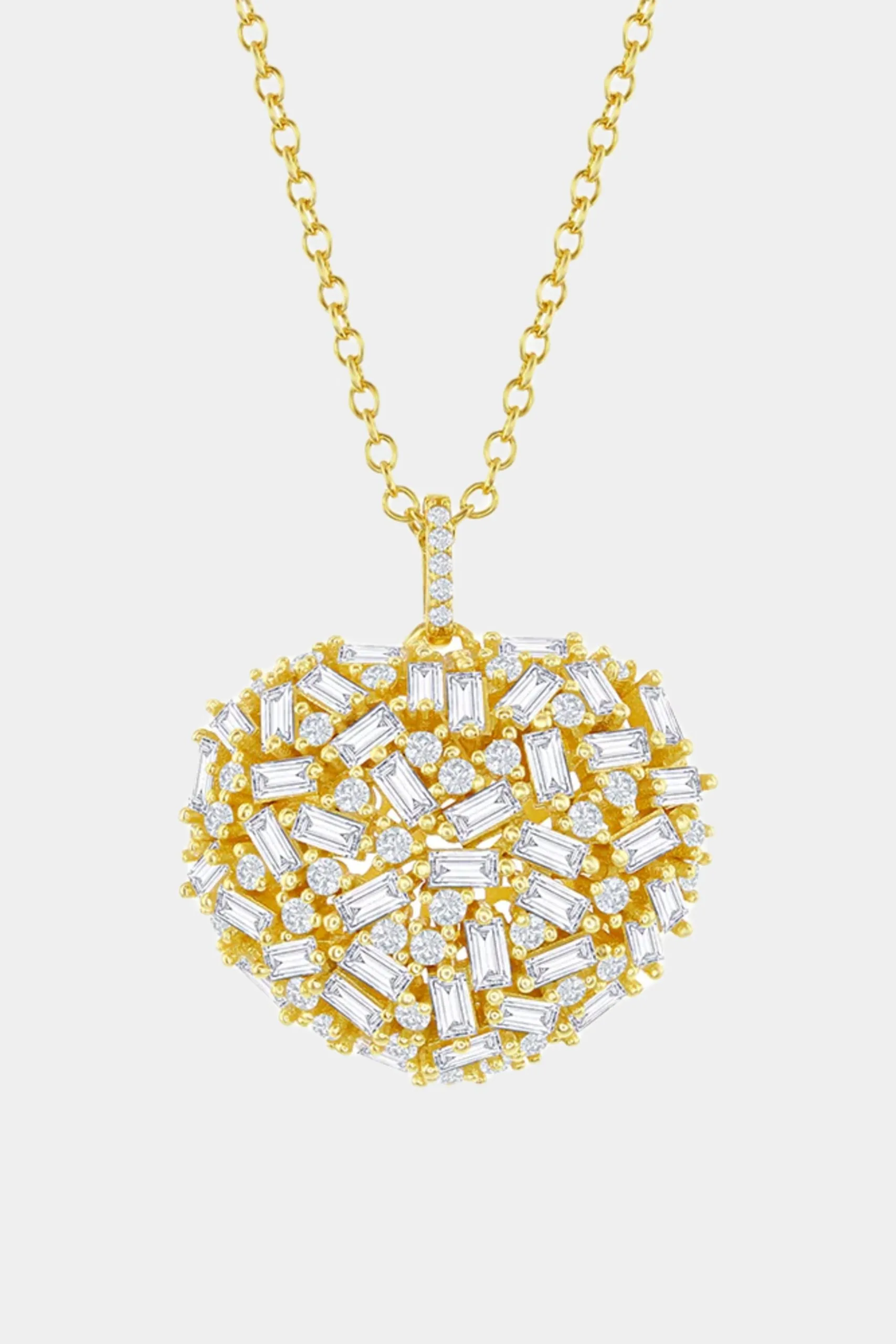 Design Lab Baguette Heart Necklace 3 Design Lab Baguette Heart Necklace