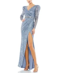 Mac Duggal Wrap Gown -Jewelry Accessories 93549 1755358 8