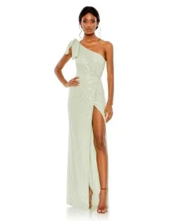 Mac Duggal Pearl Embellished Soft Tie One Shoulder Gown 35 Mac Duggal Pearl Embellished Soft Tie One Shoulder Gown -Jewelry Accessories 93735 1889731 5