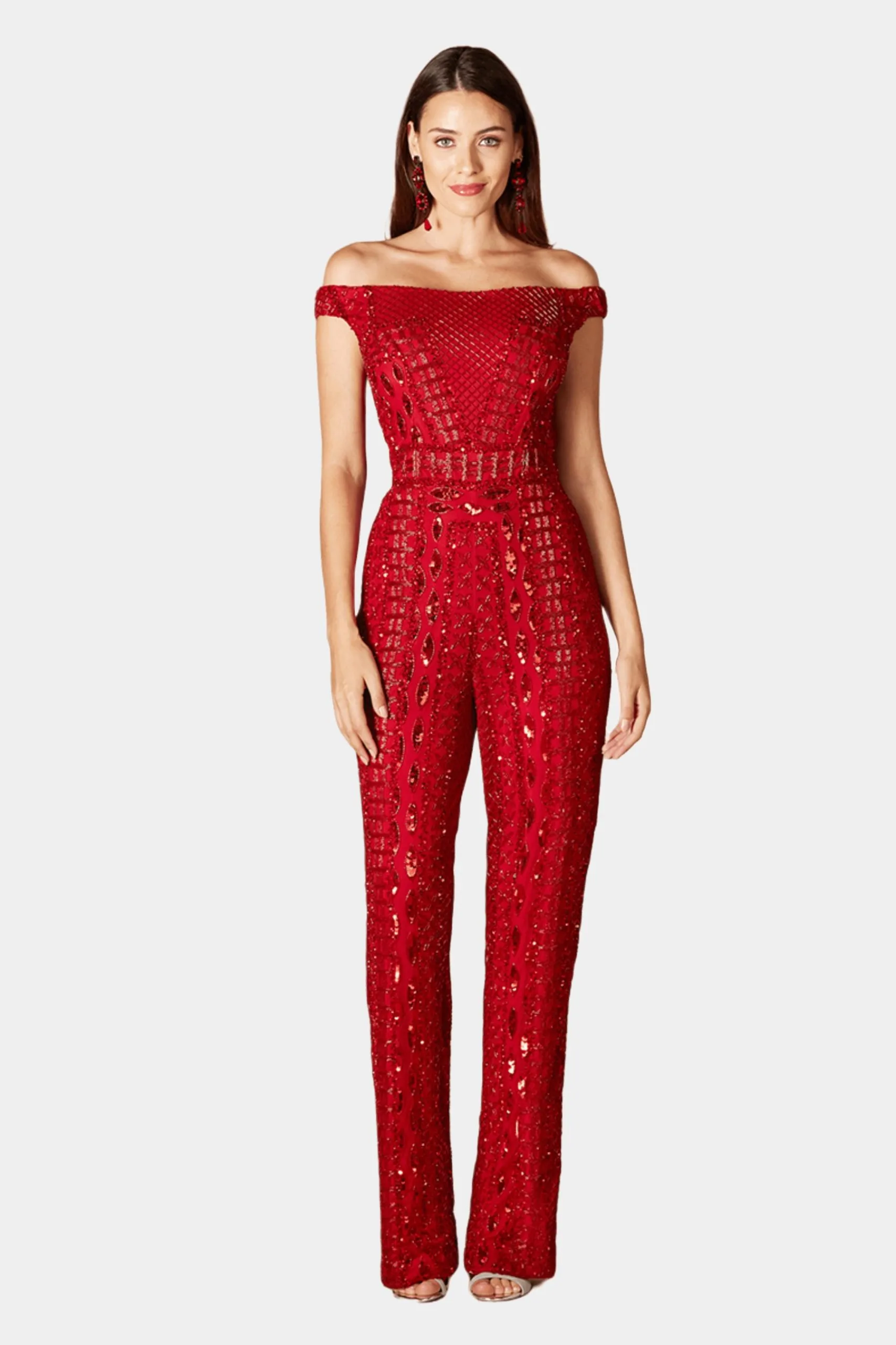 Lara Beaded Off Shoulder Jumpsuit 3 Lara Beaded Off Shoulder Jumpsuit