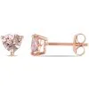Julianna B Morganite Heart Stud Earrings