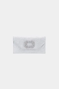 NINA Crystal Buckle Envelope Clutch
