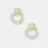 Ettika Rotating Circles Crystal Earrings