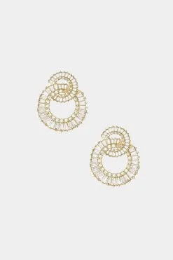 Ettika Rotating Circles Crystal Earrings