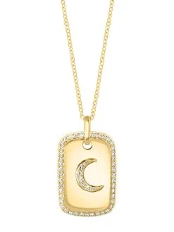 Effy 14K Yellow Gold Diamond Pendant -Jewelry Accessories 997f128d 09c2 48c4 b2bd 1d98892fda04