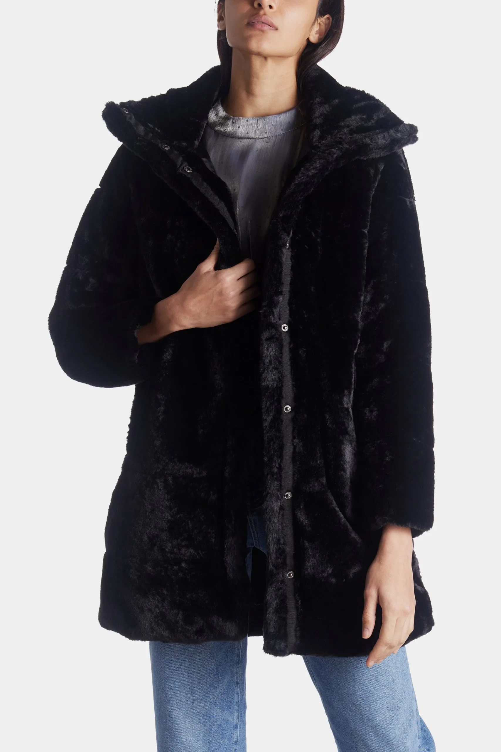 NVLT Short Pile Faux Fur Puffer 3 NVLT Short Pile Faux Fur Puffer