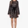 Betsy & Adam Velvet Tie Short Long Sleeve Sequin Dress 2 Betsy & Adam Velvet Tie Short Long Sleeve Sequin Dress -Jewelry Accessories A24163P 2082537 1