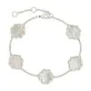 Sterling Forever Rose Clover Station Bracelet 1 Sterling Forever Rose Clover Station Bracelet -Jewelry Accessories B1OTB0863CL 2001488 1
