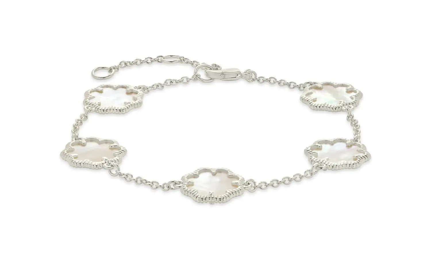 Sterling Forever Rose Clover Station Bracelet 4 Sterling Forever Rose Clover Station Bracelet - Image 2