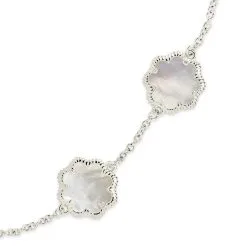 Sterling Forever Rose Clover Station Bracelet 16 Sterling Forever Rose Clover Station Bracelet -Jewelry Accessories B1OTB0863CL 2001488 3