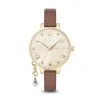 BCBGMAXAZRIA Crystal Charm Thin Leather Strap Watch -Jewelry Accessories BAWLA21333 1847845 1