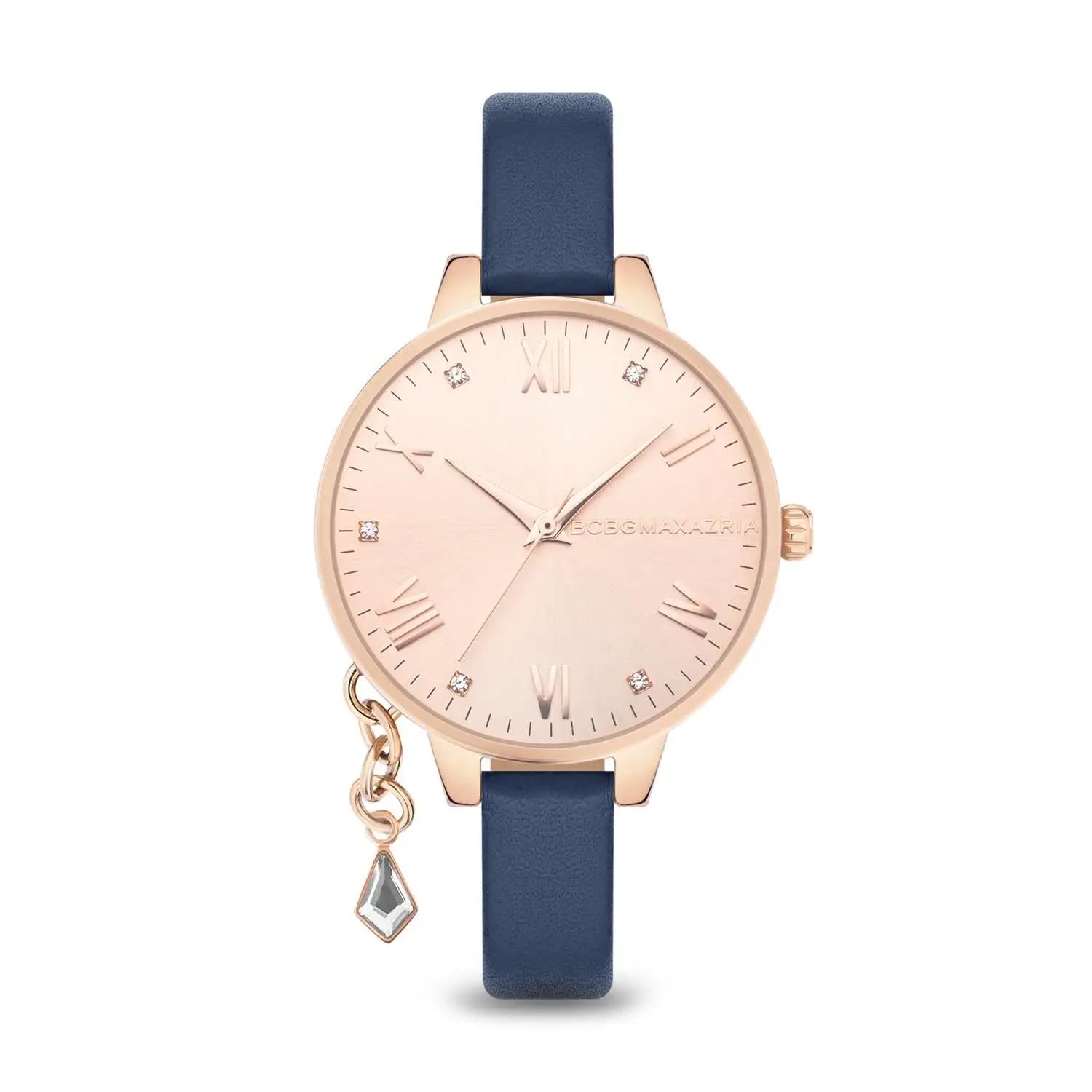 BCBGMAXAZRIA Crystal Charm Thin Leather Strap Watch 12 BCBGMAXAZRIA Crystal Charm Thin Leather Strap Watch - Image 10