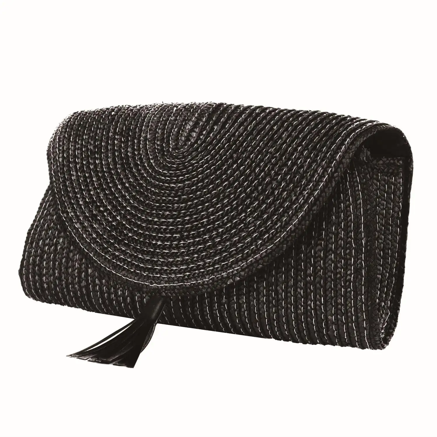 Bay Sky Straw & Tassel Clutch 4 Bay Sky Straw & Tassel Clutch - Image 2