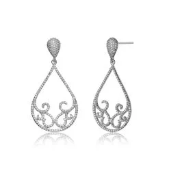 Genevive Sterling Silver Cubic Zirconia Peardrop Swirl Design Earrings -Jewelry Accessories CN51921 1761141 3 65ad6990 5728 4737 b4e3 ad6ecf964e5c