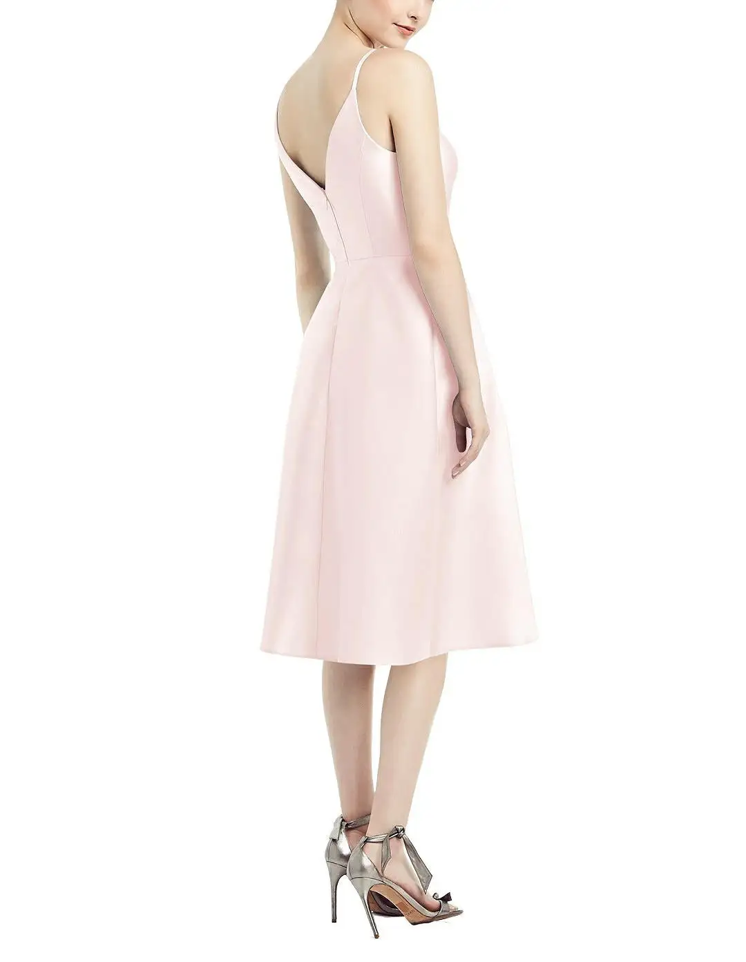 Alfred Sung Draped Faux Wrap Cocktail Dress With Pockets 4 Alfred Sung Draped Faux Wrap Cocktail Dress With Pockets - Image 2