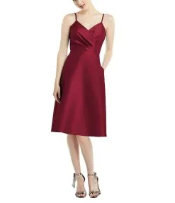 Alfred Sung Draped Faux Wrap Cocktail Dress With Pockets 16 Alfred Sung Draped Faux Wrap Cocktail Dress With Pockets -Jewelry Accessories D777 1755358 4