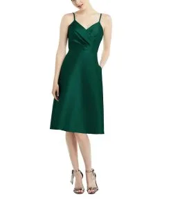 Alfred Sung Draped Faux Wrap Cocktail Dress With Pockets 21 Alfred Sung Draped Faux Wrap Cocktail Dress With Pockets -Jewelry Accessories D777 1755358 9