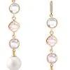 NINA Jennifer Bezel Station & Pearl Earrings -Jewelry Accessories E JENNIFER 1761141 1