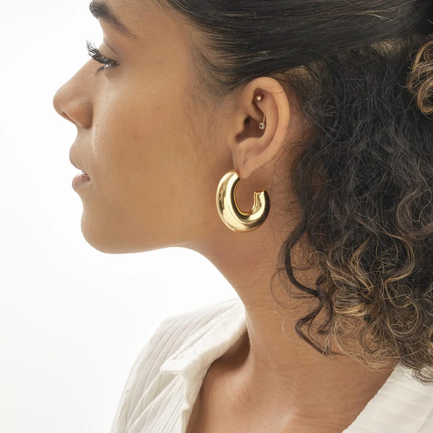 Sterling Forever Avril Hoop Earrings 6 Sterling Forever Avril Hoop Earrings - Image 4