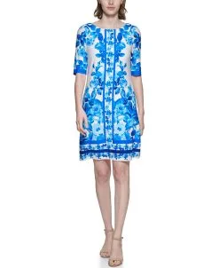 Eliza J T Body Dress Boarder Detail