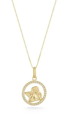 Design Lab 14K Gold Angel Diamond Necklace -Jewelry Accessories EMBER2059 1964080 2