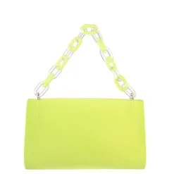 NINA Lucite Chain Clutch -Jewelry Accessories ENCORE E Neon Lime 1943994 15