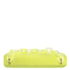 NINA Lucite Chain Clutch -Jewelry Accessories ENCORE E Neon Lime 1943994 17