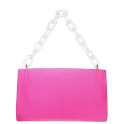 NINA Lucite Chain Clutch -Jewelry Accessories ENCORE E Neon Lime 1943994 21