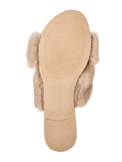 French Connection Sege Furry Criss Cross Flat Sandal -Jewelry Accessories FC SEGE 1753773 11