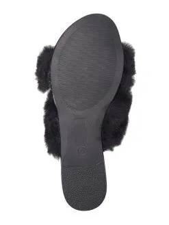 French Connection Sege Furry Criss Cross Flat Sandal -Jewelry Accessories FC SEGE 1753773 5